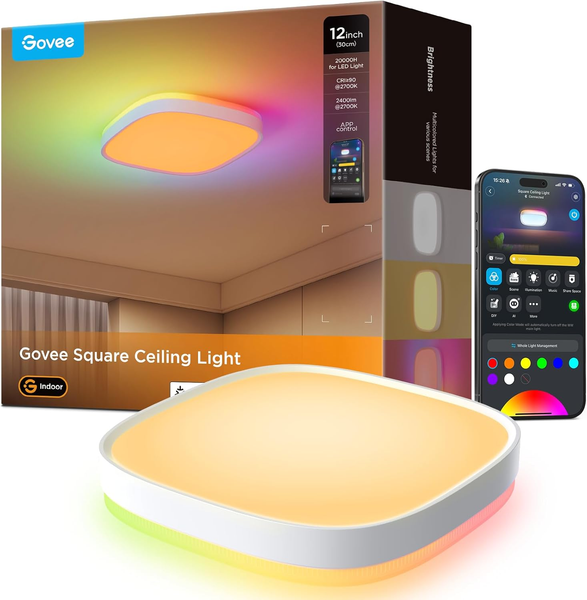 Deckenlampe Rgbic Smart 24W Led Deckenleuchte Dimmbar 2400LM Deckenlampe Schlafz-image