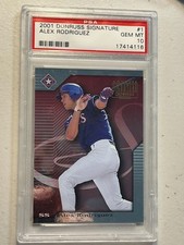 Alex Rodriguez PSA 10 Pop 8 2001 Donruss Signature #1 Base Texas Rangers Gem