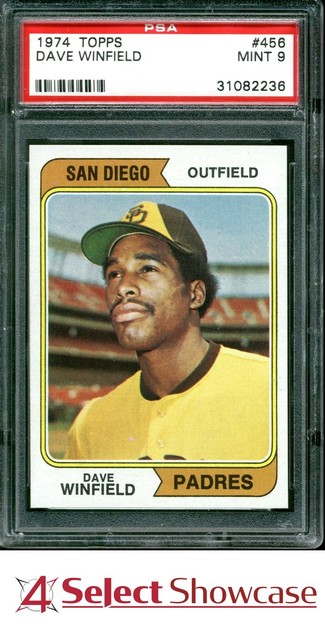 1974 TOPPS #456 DAVE WINFIELD RC PADRES HOF PSA 9