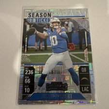Justin Herbert Season Ticket Card 55  Cracked Ice