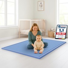 Krabbelmatte Baby 3cm dick mit Memory-Schaum rutschfest Spielmatte Kinderteppich