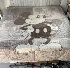 Vintage Disney Baby Blanket Comforter Quilt Throw Crib Mickey Mouse 50 x 70