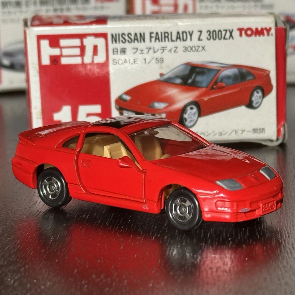 Tomica TOMY #15 Nissan Fairlady Z 300ZX Red 1:59 Scale Die Cast Japan Release - Image 3 of 4