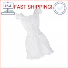 LilMents Retro Adjustable Ruffle Apron Kitchen Cooking Baking Cleaning Maid Cost