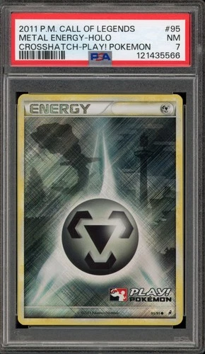 Pokemon Metal Energy Call of Legends Player Rewards Crosshatch Holo 95 PSA 7