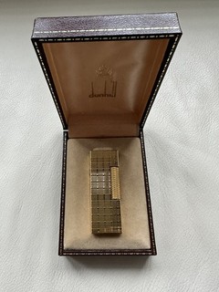 Dunhill Rollagas Boxed Lighter. Tartan Design With Papers.