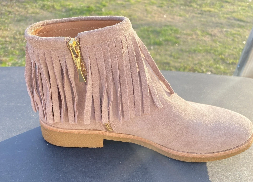 Botín Kate Spade Beige Gamuza Cremallera Para Mujer Talla 8.5~Nuevo~ Foto 4 de 4