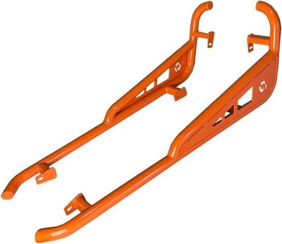 RZR Rock Sliders Nerf Bars   HD Side Step Tree Kickers   2014-2023 Polaris RED