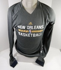 2014-15 New Orleans Pelicans Team Issued Grey Longsleeve Training Shirt 3XL+2 94