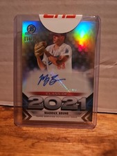 2021 Bowman Chrome Draft Class of '21 Auto #C21MB Maddux Bruns #/250 Dodgers 