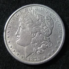 1878 cc- MORGAN SILVER  DOLLAR  -  AU  - Cleaned