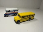 Vintage Hot Wheels School Bus and Letter Getter Blackwalls