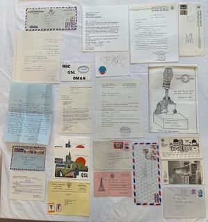 Vintage SW Radio QSL Cards Letters & Envelopes from the Middle East
