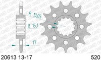 Ritzel 15-ZäHne 520-Teilung FüR Honda CBR 1000 RA Fireblade ABS Bj. 2017-2018