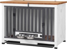 Solid Wood Dog Crate Furniture Foldable Dog Kennel for Small Medium Dogs