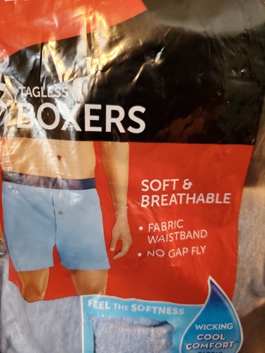 Hanes weiche und atmungsaktive Boxershorts ohne Etikett Größe Large 5 Paar neu in offener Verpackung - Bild 2 von 6