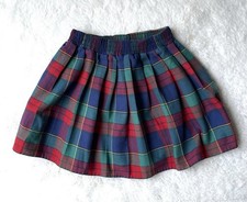 Vintage Made in USA Girls 4 Traditional Classic Plaid Skirt