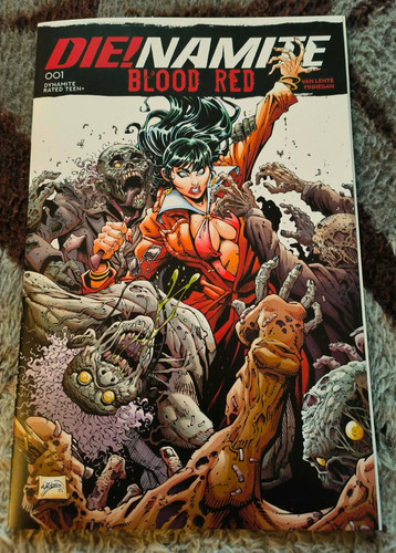 DIENAMITE BLOOD RED # 1 NM 2025 WILL ROBSON VAMPIRELLA VS ZOMBIES VARIANT !