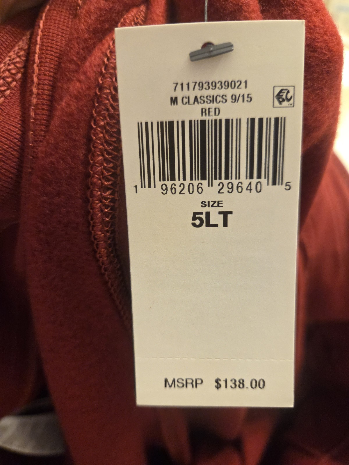 Polo Ralph Lauren uomo 5XLT doppia maglia joggers rosso felpa blu pony $138