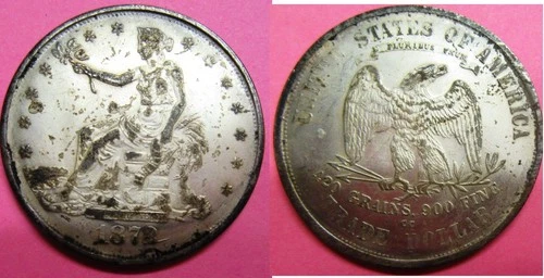 Souvenir Copies Only- 1872 United States Trade Dollar.MAGNETIC