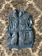 Vintage 90s Polo Ralph Lauren Utility Vest Women  s Small Blue Full Zip