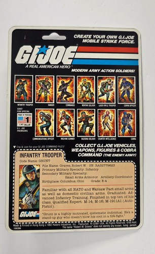 Hasbro G.I. 1982 Joe Infantry Trooper Grunt MOSC - Bild 4 von 4