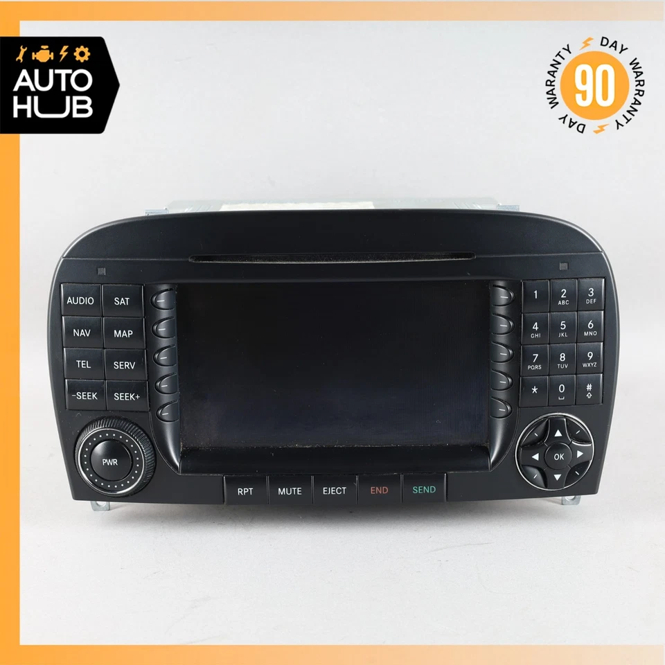 05-08 Mercedes R230 SL500 SL55 AMG Unidad principal de mando Radio Navegación CD OEM 70k Foto 4 de 4