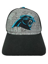 Carolina Panthers Black Blue NFL New Era 39THIRTY Size Medium Large Fit Hat Cap