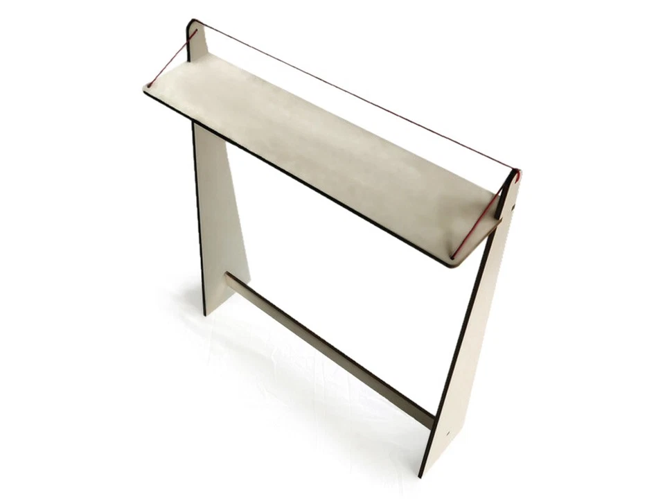 Mesa consola estrecha de madera para pasillo - Diseño único delgado para sala de estar Foto 4 de 4