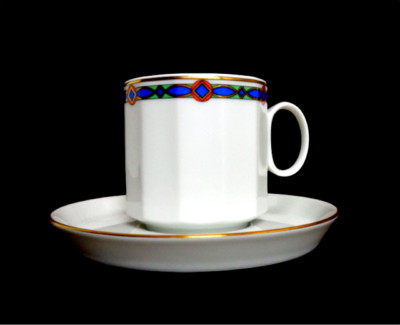 Kaffeetasse mit Unterteller Rosenthal Polygon Tapio Wirkkala Cordona