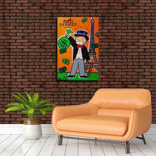36x24" Alec Monopoly "PARIS" NEW HD print on canvas fashion rolled up print - Picture 3 of 7