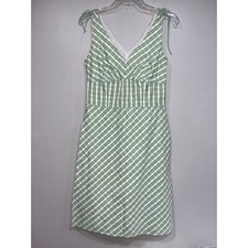 Ann Taylor Loft Women's Cotton Sleeveless Green Dress Size 4