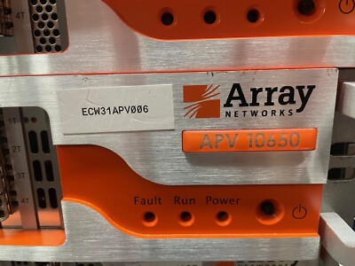 ARRAY NETWORKS APV10650 960061 AppVelocity-S Dual PS ADC 8x10GbE SFP+ ports,