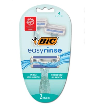 BIC Easy Rinse Women's Disposable 4 Blade Razors 2ct.
