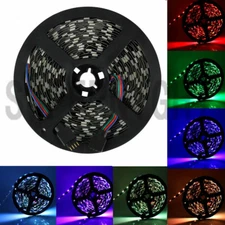 5M 300LEDs Black PCB 5050 SMD Warm&Cold White/Blue/RGB 60LEDs/m LED Strip Light