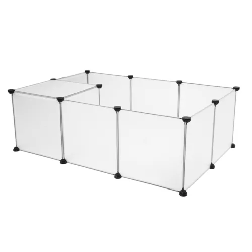Pet Playpen Portable Plastic Yard Fence Small Animals, Puppy Kennel Crate Fence - Bild 3 von 11
