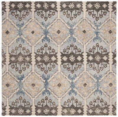 Safavieh Aspen LIGHT BLUE / CREAM 7' X 7' Square Area Rug - APN512M-7SQ