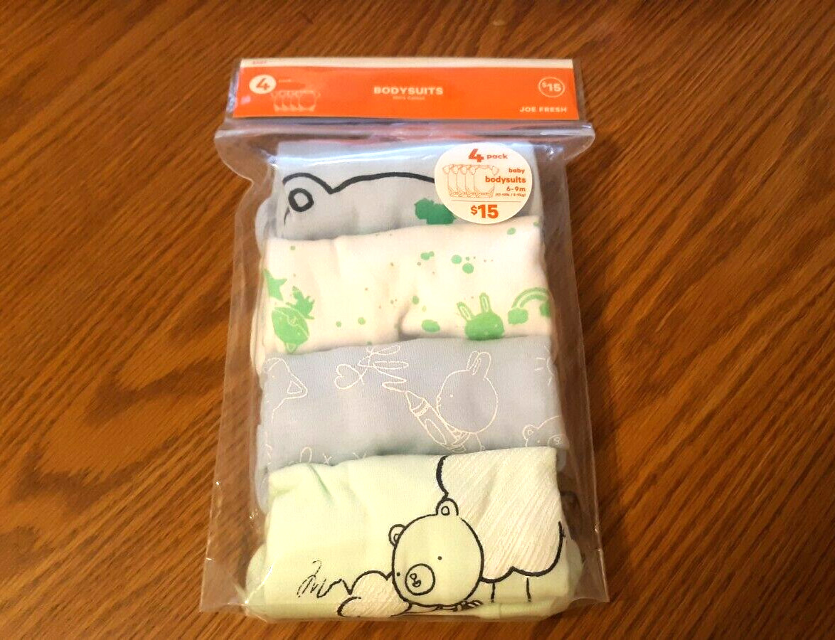 Bodysuit 4-Pack Short Sleeve Bodysuits Size 6 to 9 Months 4 Packs-image