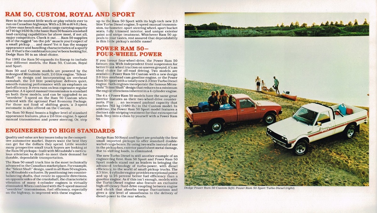 1983 DODGE {Canada} RAM 50 Brochure / Flyer: POWER,ROYAL,CUSTOM