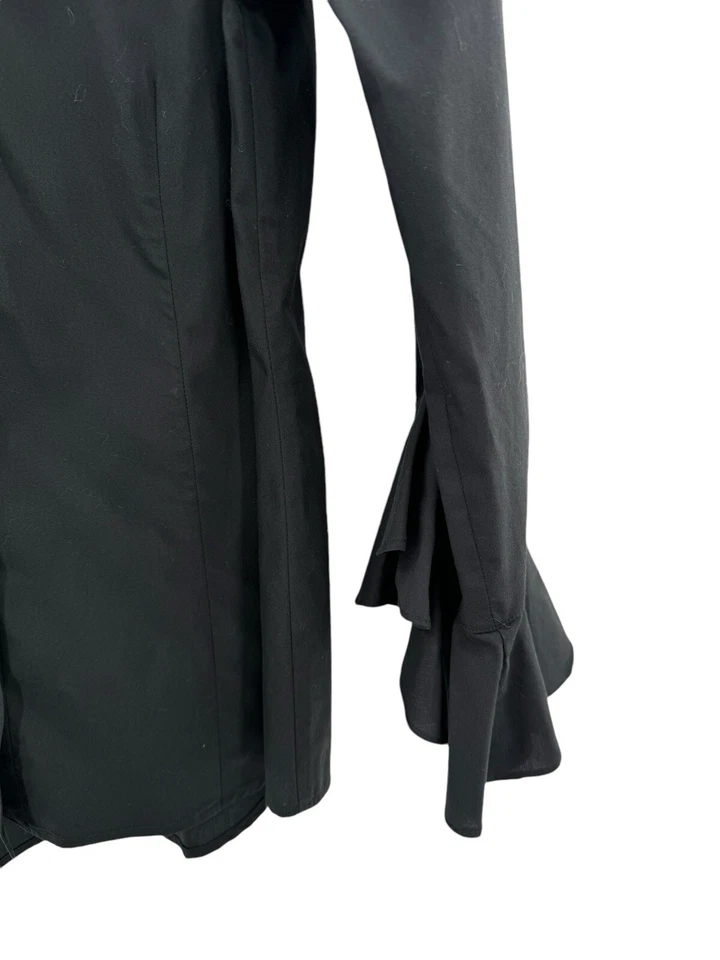 Camisa Finley para mujer negra Carmella elástica con botones manga campana elástica pequeña Foto 4 de 4