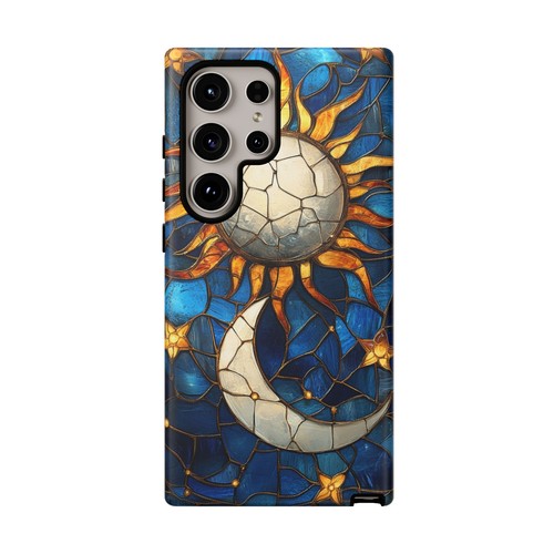 Celestial Sun Moon Glass Phone Case for iPhone, Samsung Galaxy, Pixel - 第 147/240 張圖片