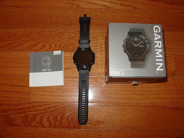 Garmin Fenix 5 Sapphire Crystal Stainless Steel Black GPS Multi Sports Watch - Black for sale