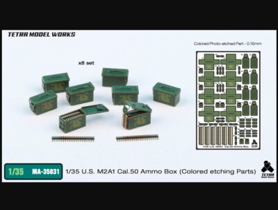 Tetra Model Works 1/35 US M2A1 Cal.50 Ammo Box (Colour etching Parts)