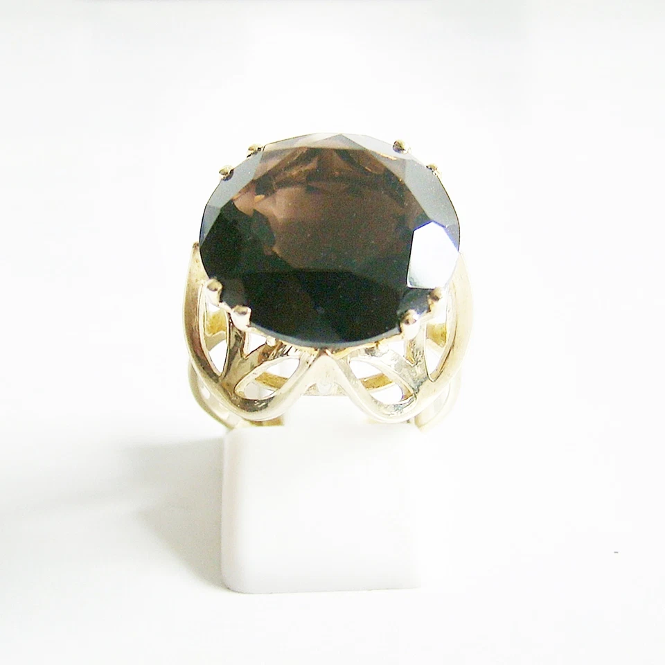 Ring Gold 333er Rauchquarz 8 kt. Goldringe Edelsteine Goldschmuck Rauchtopas - Bild 3 von 4