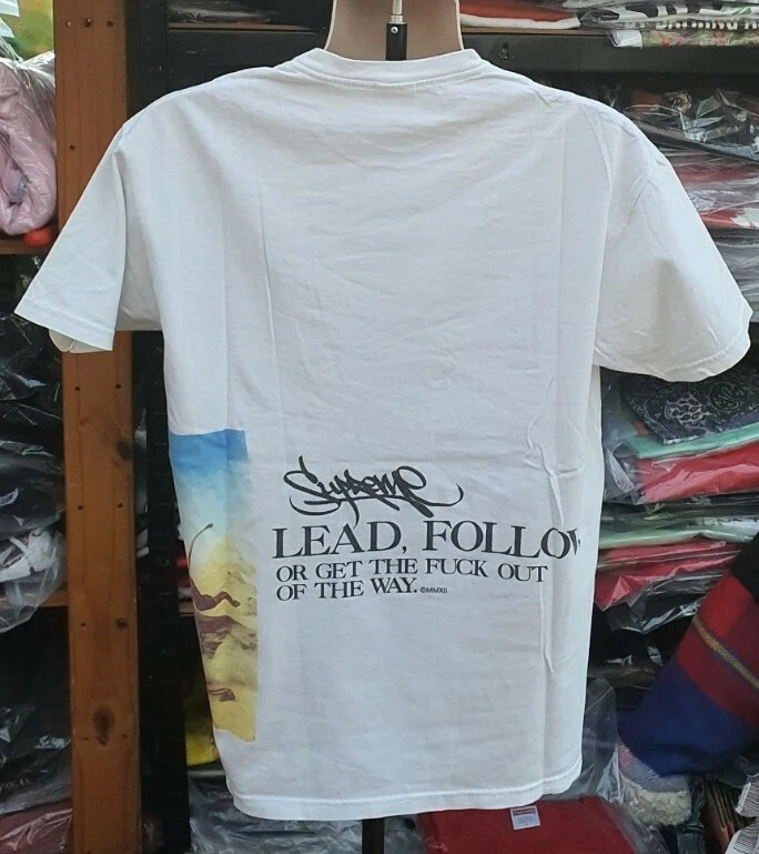 SS12 Supreme Kabel Oder Folgen Sie Weiß T Shirt Größe L Vintage 2012 Selten