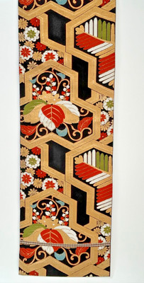 Handmade 66'' / 166.5cm Table Runner  from Japanese Vintage Fukuro Obi Sash (M07)