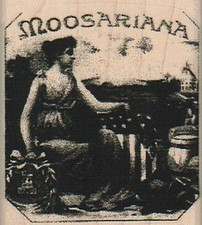 Moosariana 2 1/4 x 2 1/2" Rubber Stamp, Mixed Media Stamp