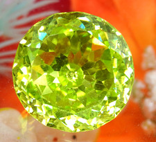 22.70 Ct GIE Certified Natural Quality A Huge Zircon Green Color Round Gemstone