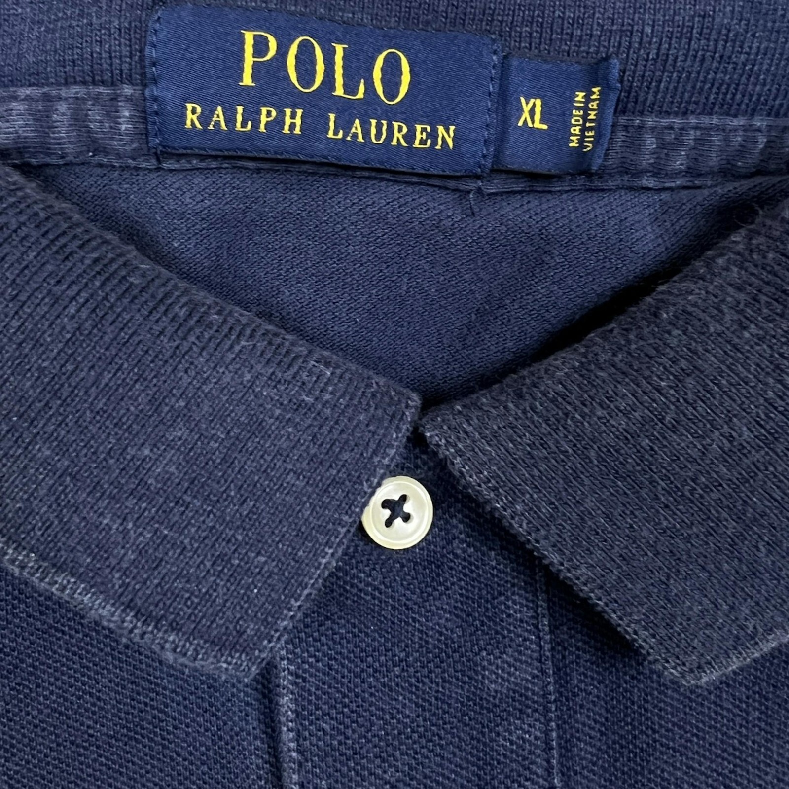 Polo Ralph Lauren camicia uomo XL blu pony sbiadito casual preppy manica corta