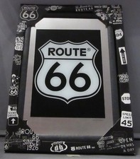 1Mirror Route 66 Black & White logo pub/bar, mancave, home decoration